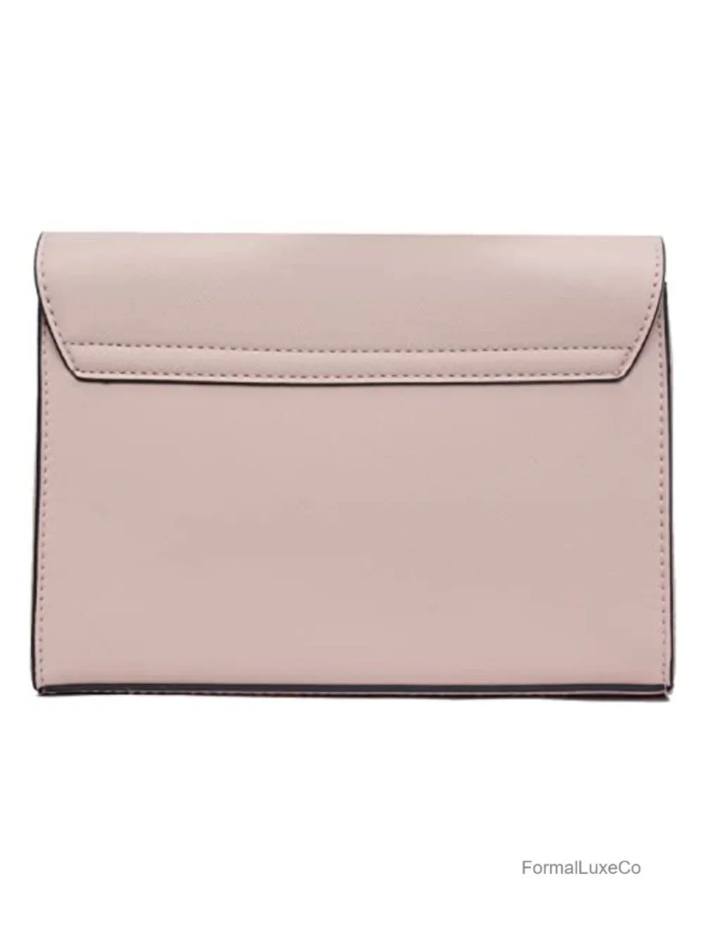 Faux Leather Evening Envelope Clutch Purse Foldover Bag with Chain Strap